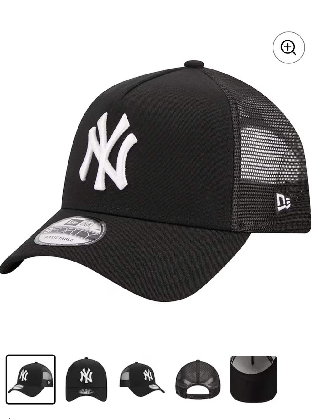 NWT Men's New York Yankees New Era Black A-Frame 9FORTY Trucker Adjustable Hat